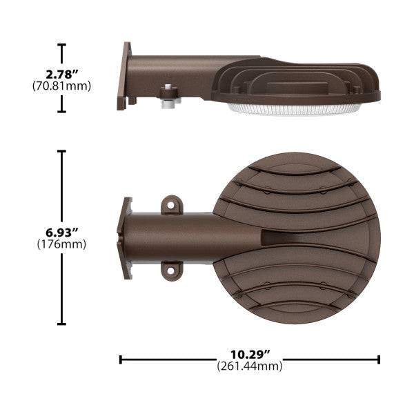 10-inch Compact LED Barn Light with Photocell in Bronze-6694 Lumens - Image 2