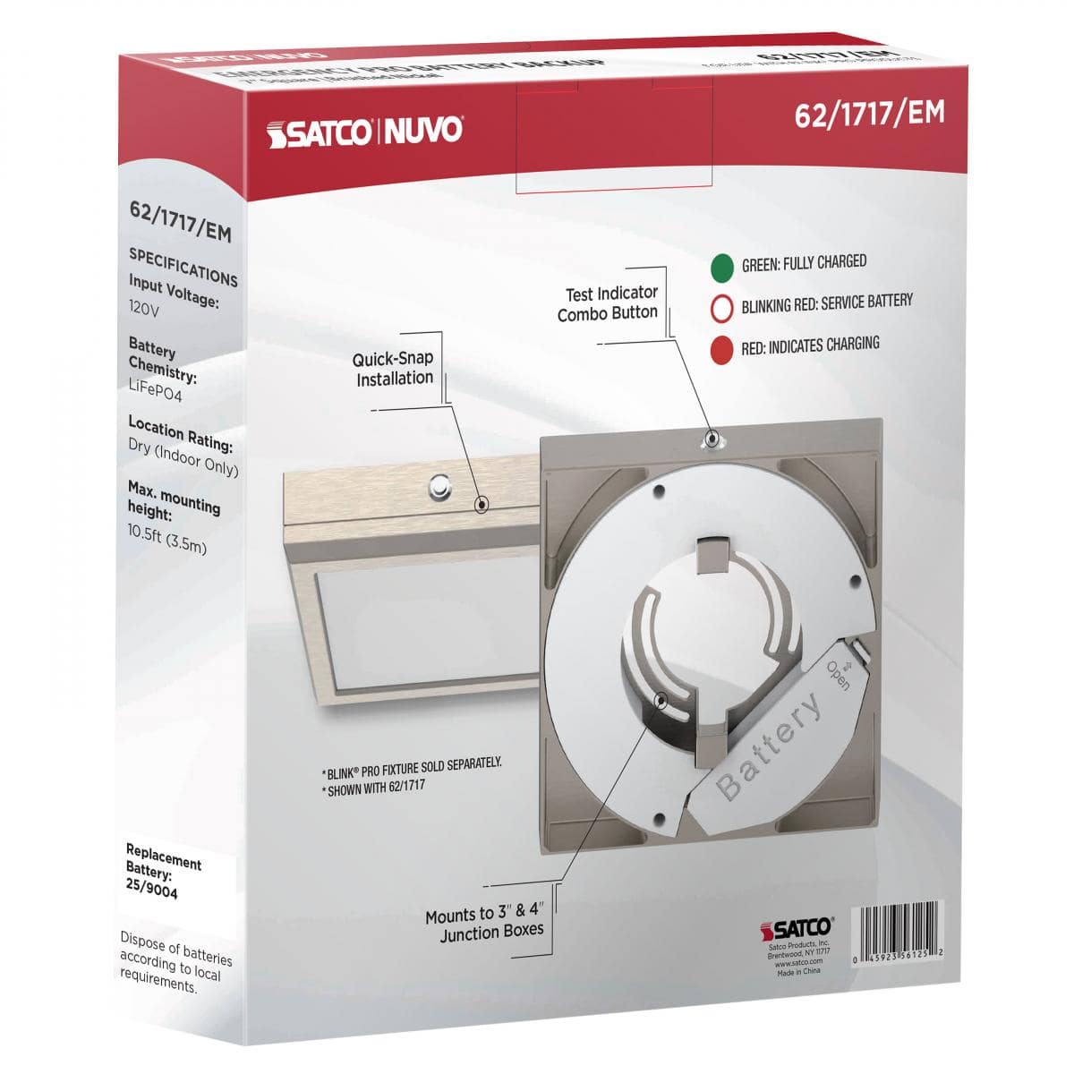 11W; 7in; LED Fixture; CCT Selectable; Square Shape; Brushed Nickel Finish; 120V - Image 2