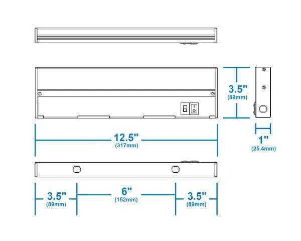 12.5-inch Oil Rubbed Bronze Selectable LED Under Cabinet Light - Image 2