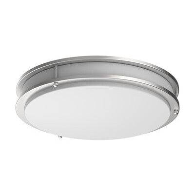 12 Inch Surface Mount 1200 LM 16 Watt 80 CRI 3000K 120V-Silver