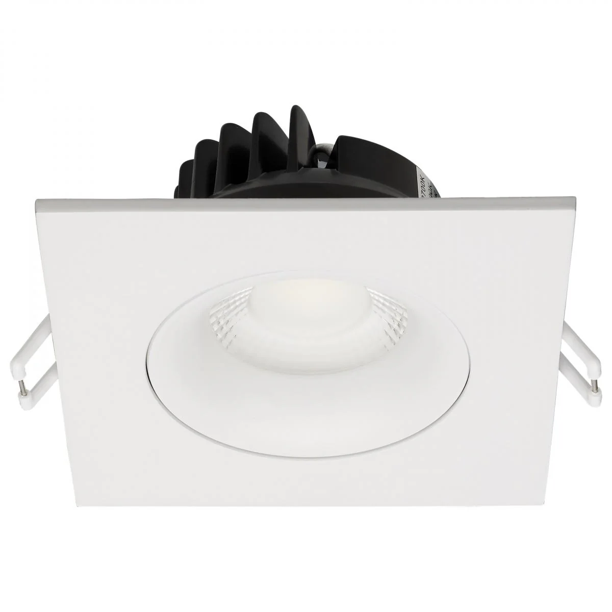 12 Watt LED Direct Wire Downlight; Gimbaled; 3.5 Inch; CCT Selectable; Square