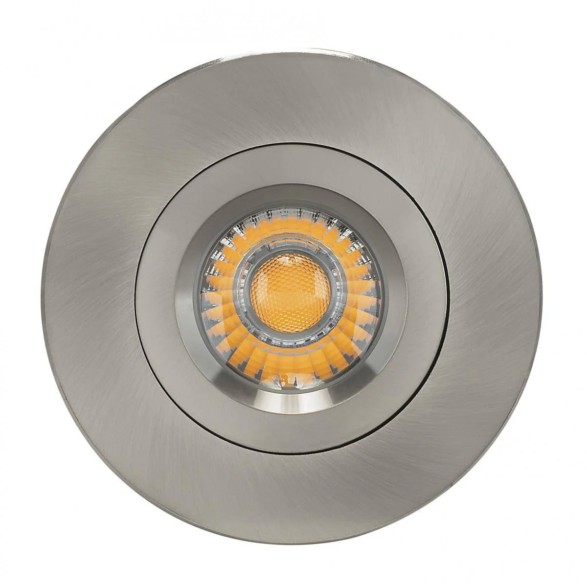 12 watt LED Direct Wire Downlight; Gimbaled; 4 inch; 3000K; 120 volt; Dimmable; Round; Remote Driver; Brushed Nickel - Image 4