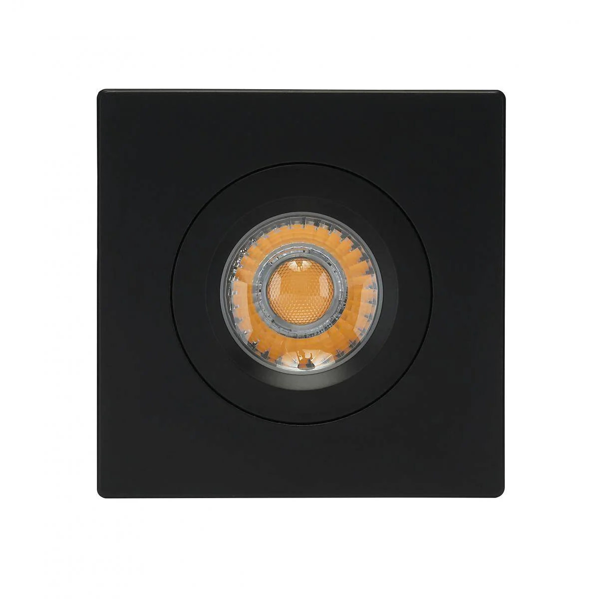 12 watt LED Direct Wire Downlight; Gimbaled; 4 inch; 3000K; 120 volt; Dimmable; Square; Remote Driver; Black - Image 3
