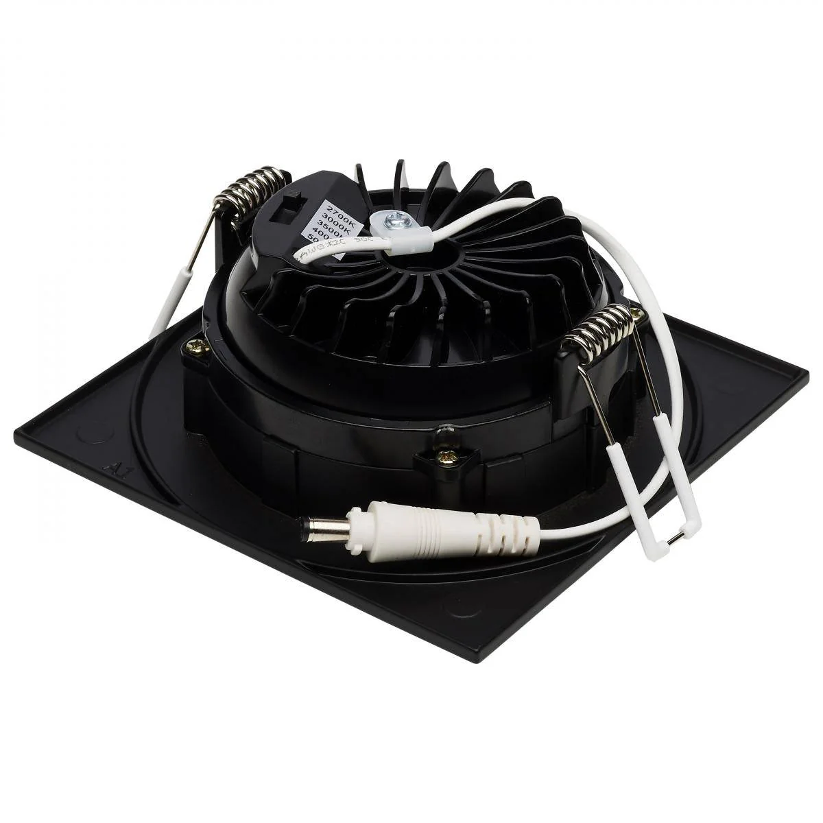 12 Watt LED Direct Wire Downlight; Gimbaled; 4 Inch; CCT Selectable; Square - Image 4
