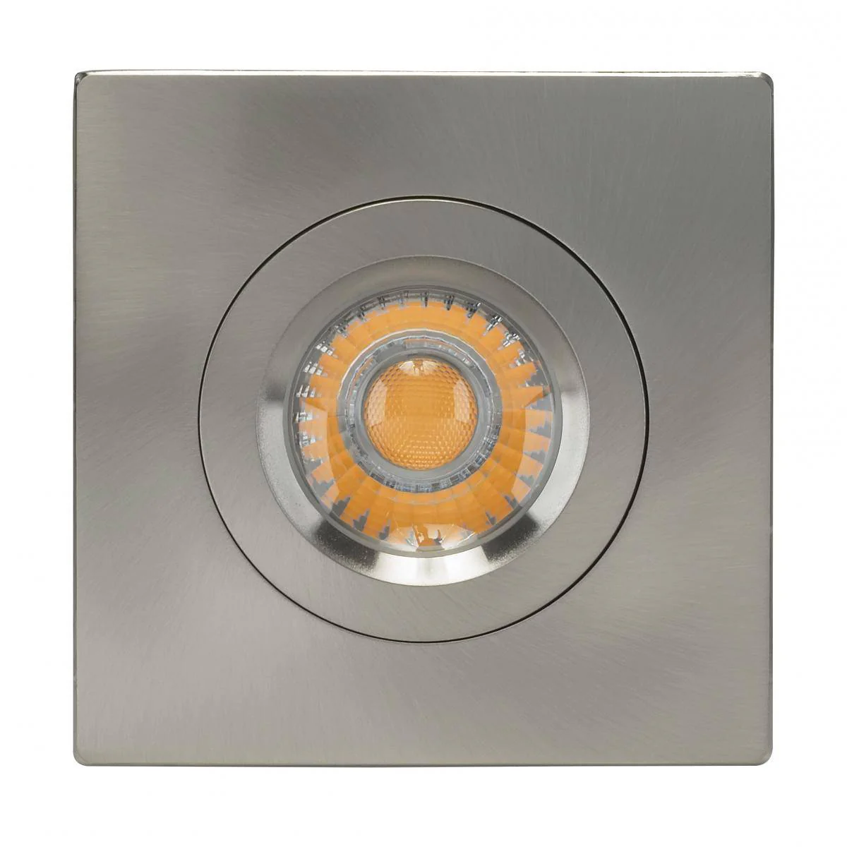 12 watt LED Downlight; Gimbaled; 4 inch; 3000K Square; Brushed Nickel - Image 3
