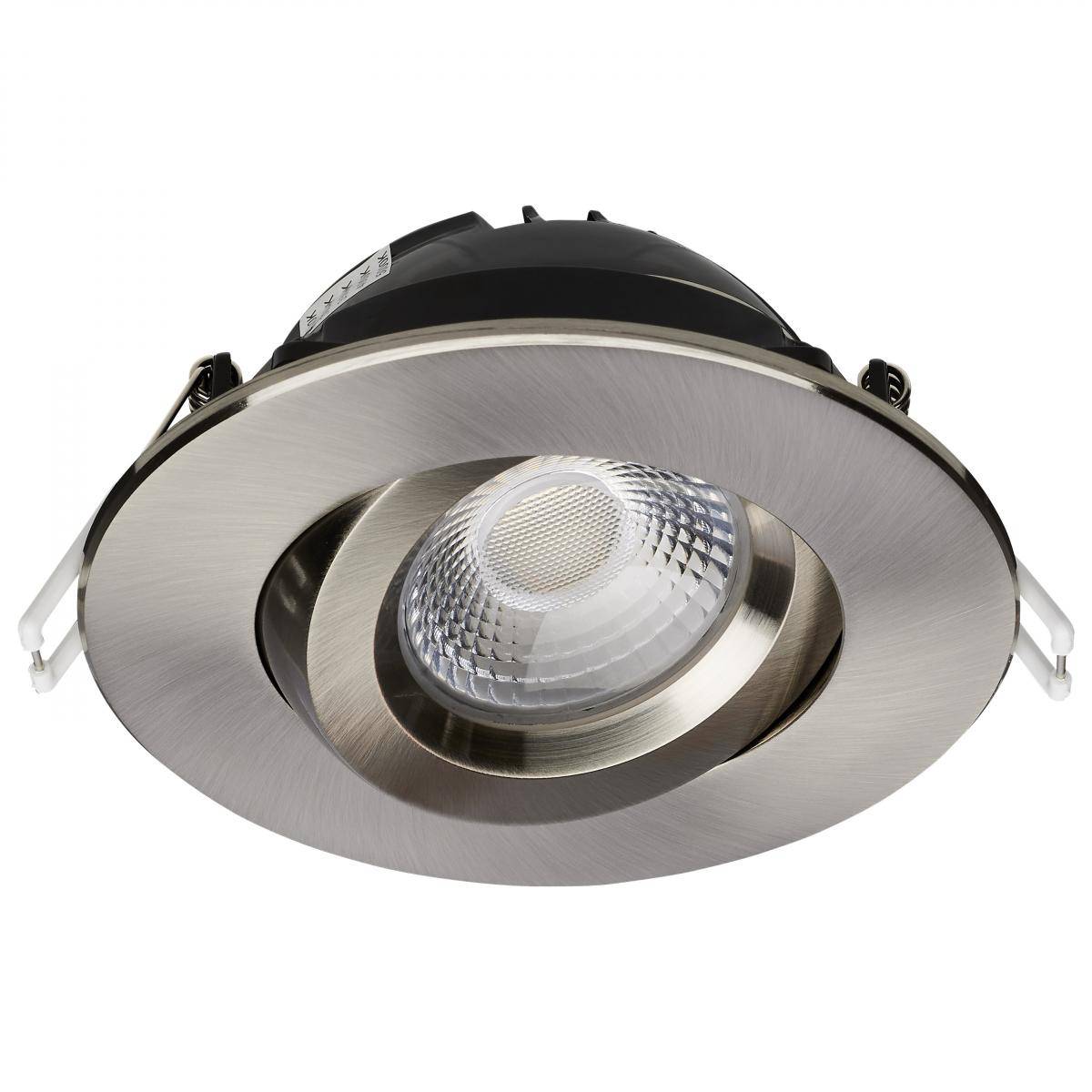 12 Watt LED Downlight; Gimbaled; 4 Inch; CCT Selectable; Brushed Nickel Finish; 850 Lumens - Image 3