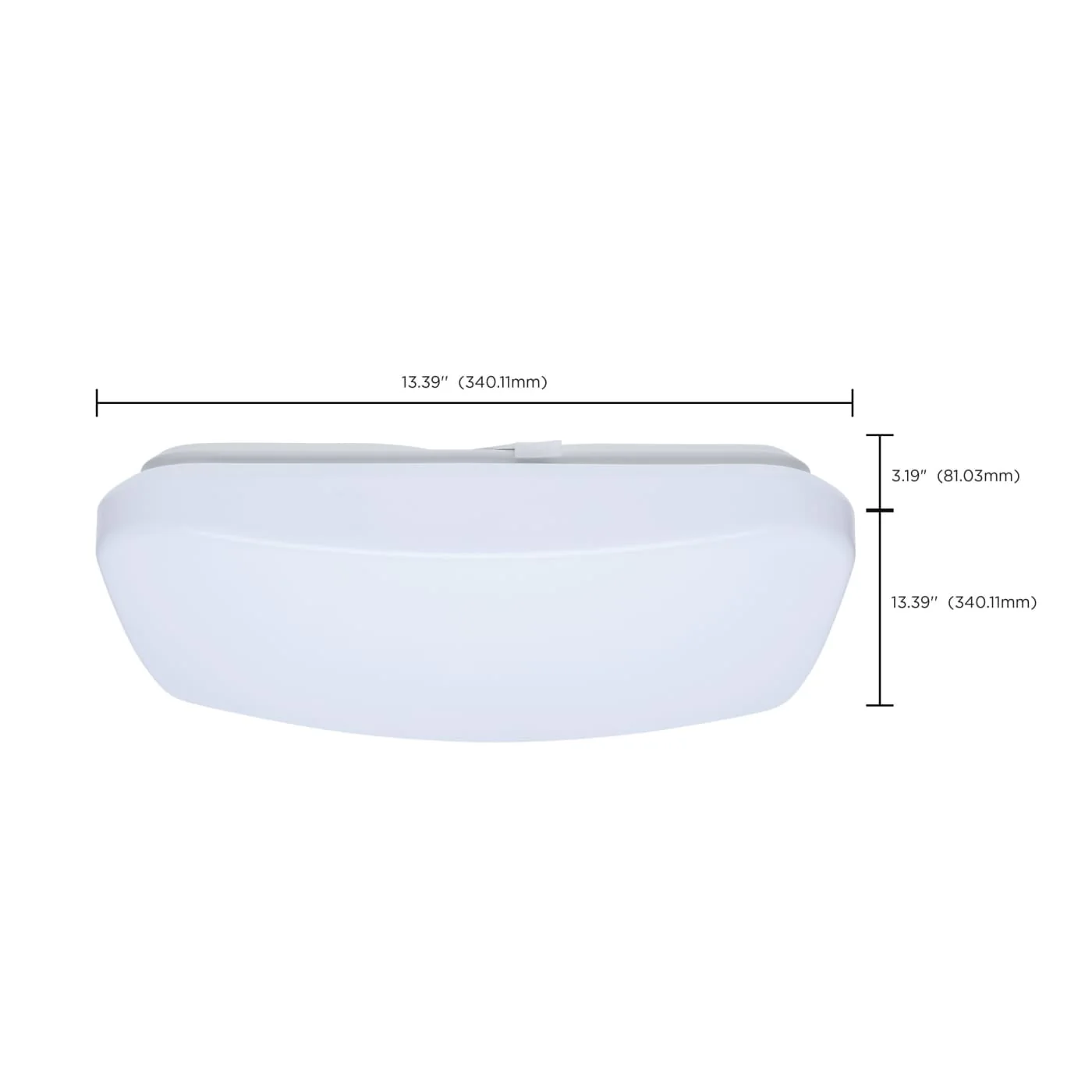 14 Inch LED Cloud Fixture with Sensor; 17 Watts; CCT; Square Shape; 120V - Image 4