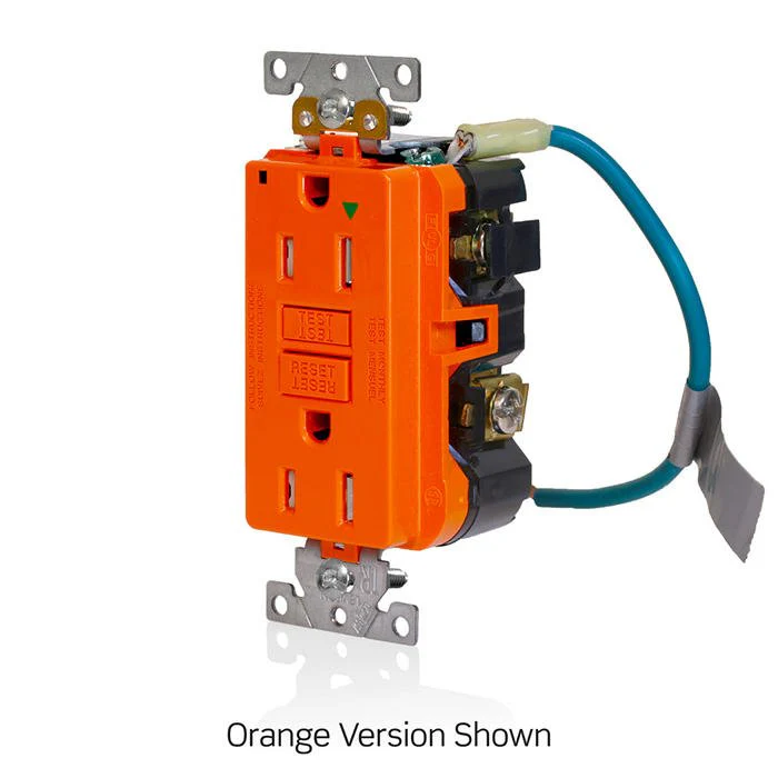 15 Amp SmartlockPro Isolated Ground GFCI Receptacle/Outlet, Industrial Grade, Tamper-Resistant - Image 2