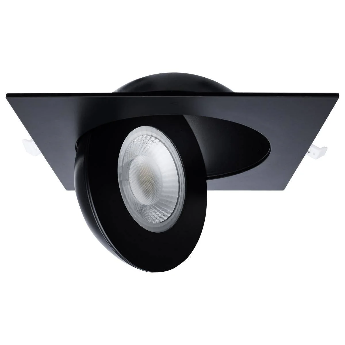 15 Watt; CCT Selectable; LED Direct Wire Downlight; Gimbaled; 6 Inch Square; Remote Driver; Black - Image 5