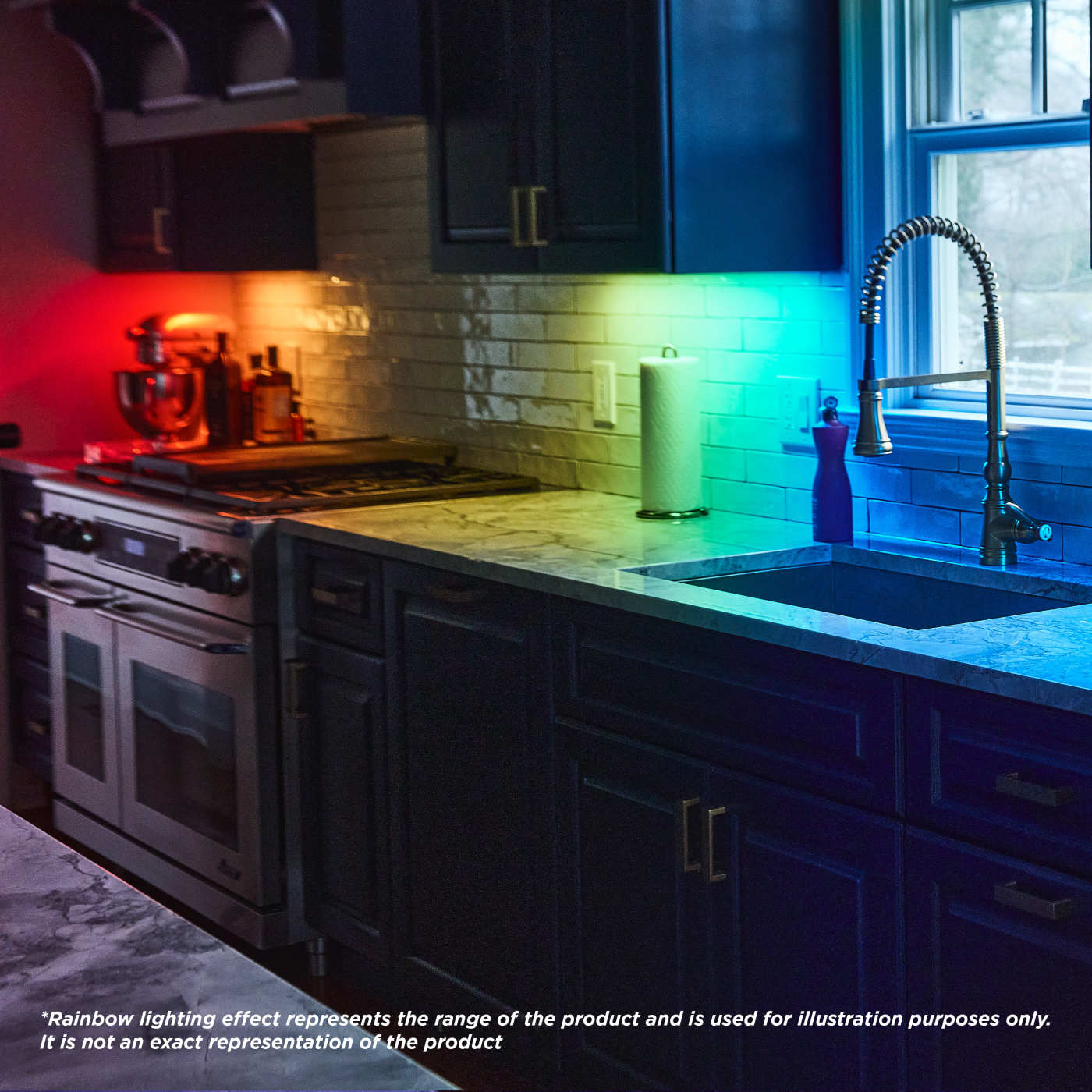 22 Inch; LED; RGB and Tunable White; Under Cabinet Light; White Finish - Image 3