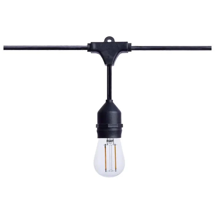 24 Foot LED String Light; 12-S14 Lamps; 2700K; Black; 120 Volt - Image 4