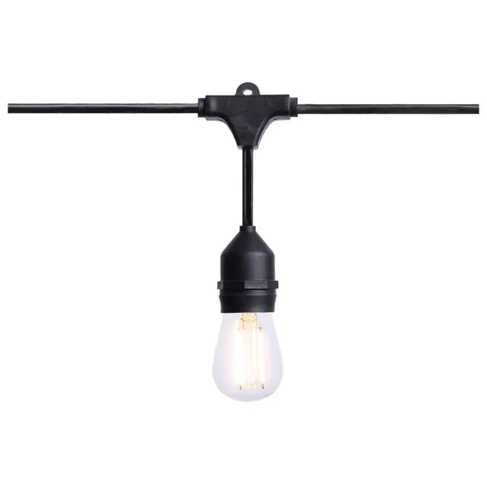 24 Foot LED String Light; 12-S14 Lamps; 2700K; Black; 120 Volt - Image 5