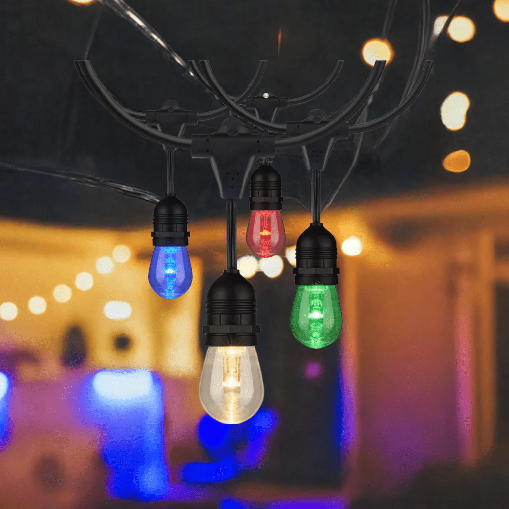 24Ft; LED String Light; 12-S14 lamps; 12 Volts; RGBW with Infrared Remote - Image 3