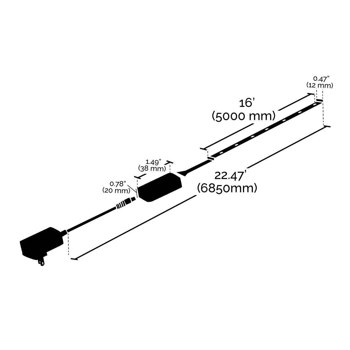 28 Watt; 16FT; Outdoor; LED; RGBW Strip Light - Image 4