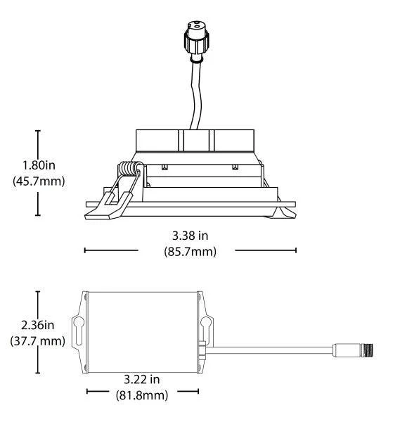 3-inch LED Gimbal Recessed Downlight in Black, 3000K - Image 2