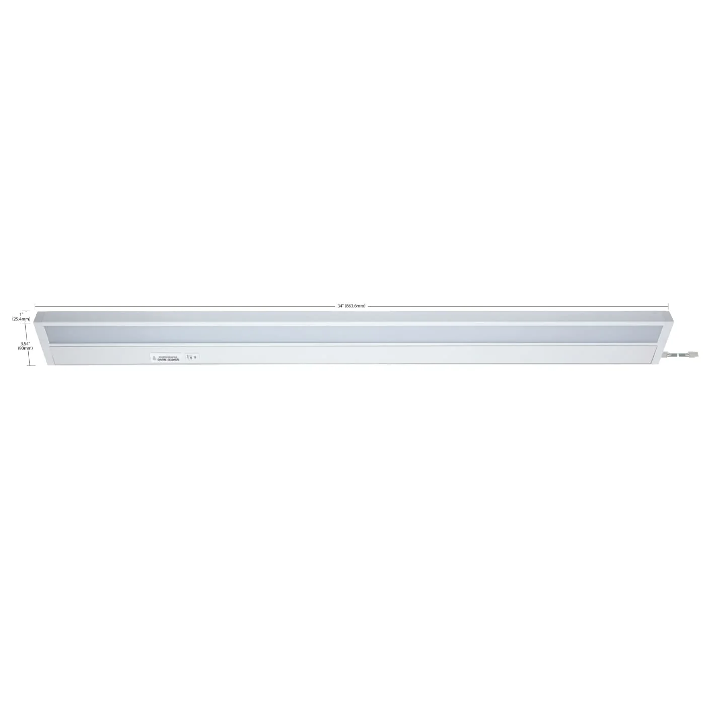34 Inch; LED; RGB and Tunable White; Under Cabinet Light; White Finish - Image 3