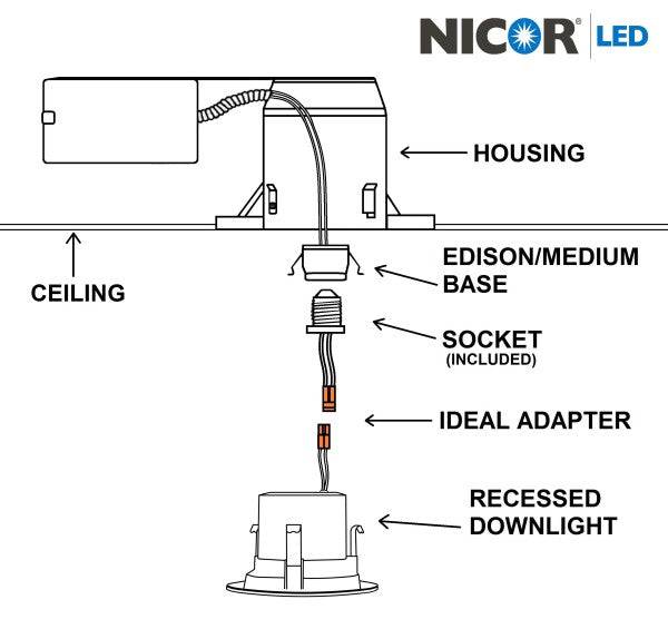 4 in. LED Recessed Downlight Retrofit Light Fixture in Nickel, 3000K - Image 2