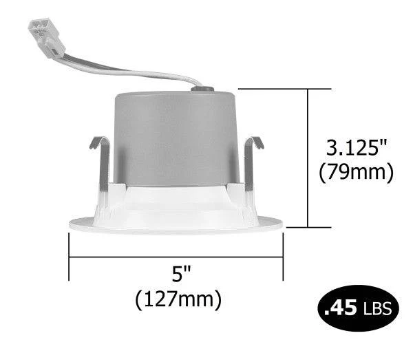 4 in. LED Recessed Downlight Retrofit Light Fixture in Nickel, 3000K - Image 3