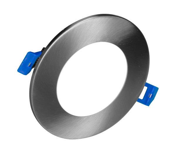 4 in. Round Nickel Flat Panel LED Downlight in 4000K