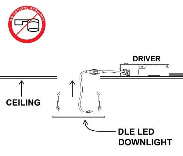 4 in. Square White Flat Panel LED Downlight in 3000K - Image 3