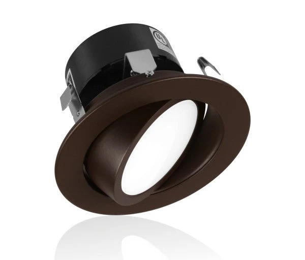 4-inch Oil-Rubbed Bronze LED Gimbal Retrofit Downlight in 4000K