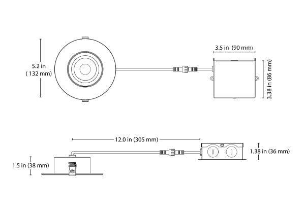 4-inch White Canless Adjustable Gimbal Color Select - Image 2