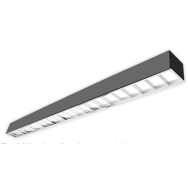 4ft. LED 2-3/4" Black Architectural Seamless Linear Light with Louver Len