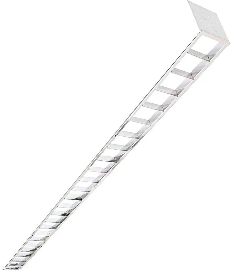 4ft. LED 2-3/4" White Architectural Seamless Linear Light with Louver Len