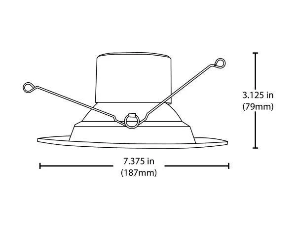 5/6 in. 800 Lumen LED Recessed Downlight Retrofit Light Fixture in Nickel, 2700K - Image 2