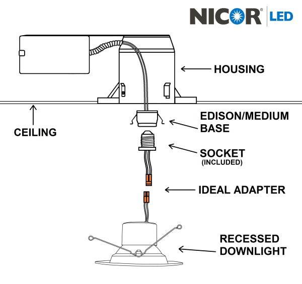 5/6 in. 800 Lumen LED Recessed Downlight Retrofit Light Fixture in Nickel, 4000K - Image 3