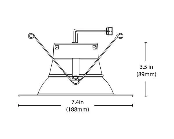 5/6-inch Black 900 Lumen Selectable Recessed LED Downlight 2700K-5000K - Image 3