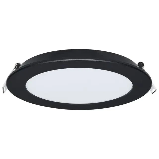 6 In Black 6 Inch Cannless Fixture; CCT Selectable; Round; 11 Watts