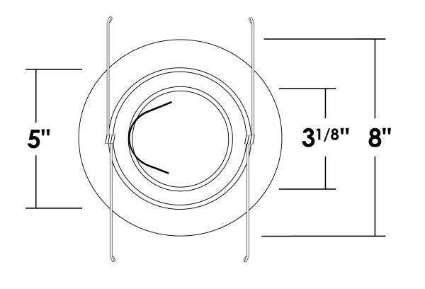 6 in. Oil-Rubbed Bronze Recessed Gimbal Ring Trim, Fits 6 inch Housings - Image 2