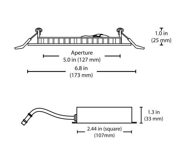 6 in. Round Black Flat Panel LED Downlight in 4000K - Image 3