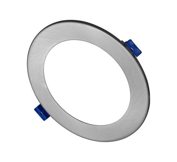 6 in. Round Nickel Flat Panel LED Downlight in 5000K