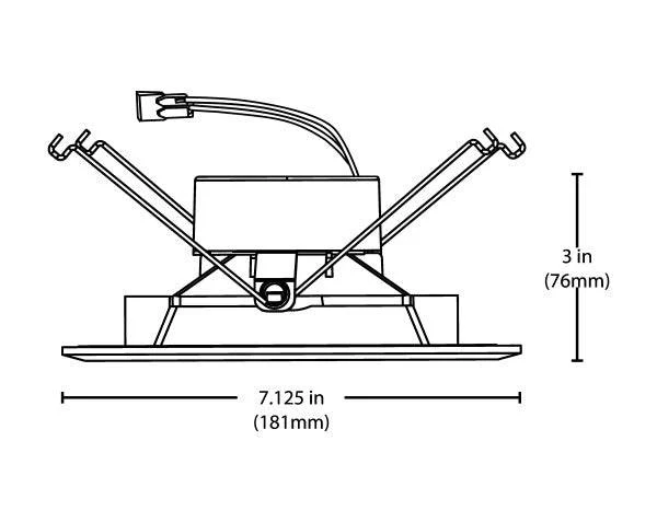 6 in. White Square LED Recessed Downlight in 3000K - Image 2