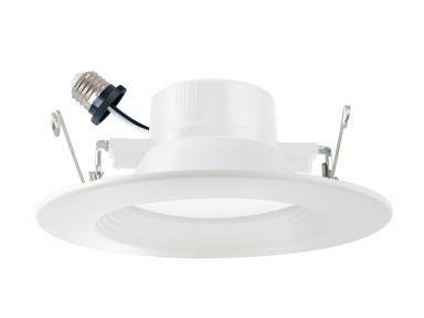 6 Inch 11 Watt Color-Select LED Downlight Retrofit White Trim 2700K/3000K/3500K/4000K