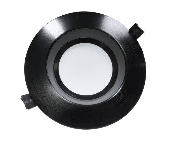 6 inch Recessed High-Output LED Downlight, Direct to Ceiling Kit, Black, 3000K