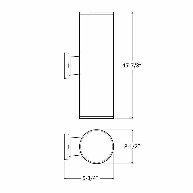 6" Multi-Kelvin Brushed Nickel LED Wall Mount Cylinder Up/ Down Light- 40 Watts - Image 2