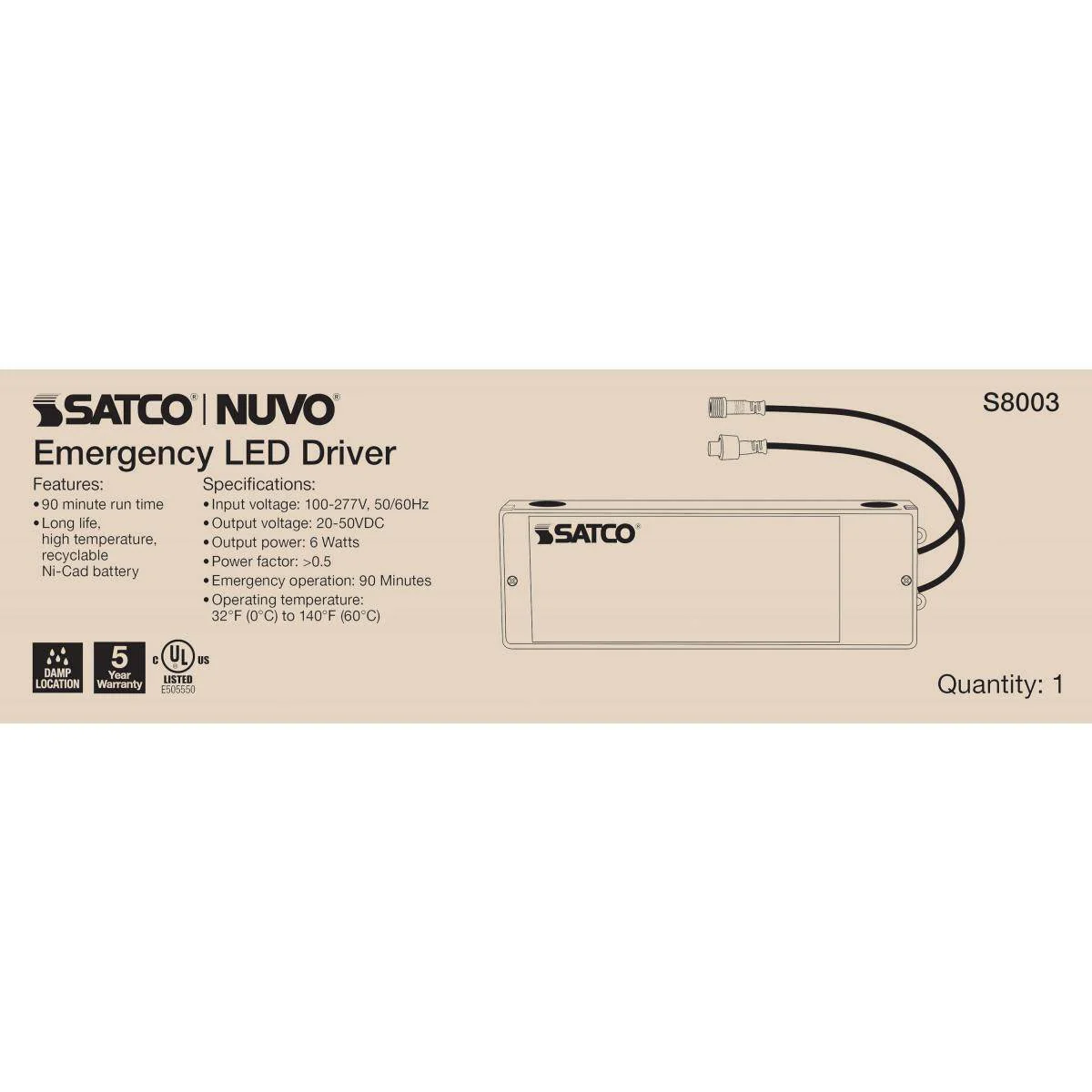 6 Watt; 90 Minute; 100-277 Volt; LED Emergency Backup Driver; For use with 4/6/8 or 10 Inch CDL - Image 4