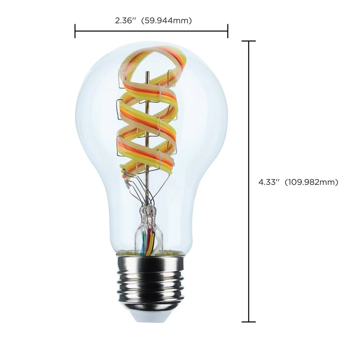 6 Watt; A19 LED; 2700K-5000K RGB/Tunable White; Starfish IOT; Clear; Medium Base - Image 5