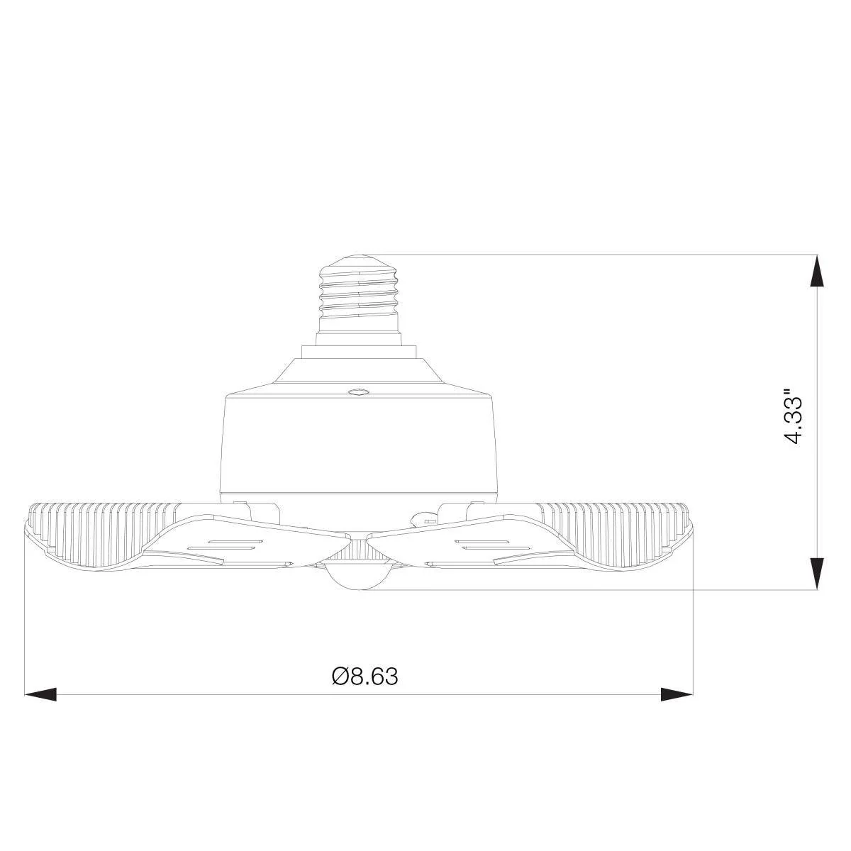 60 Watt LED Motion Sensor Utility Light 4000K - Image 2