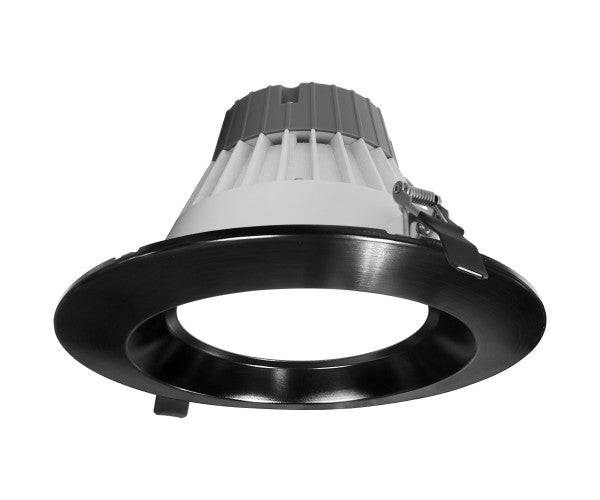 8-inch Black Commercial Canless LED Downlight Kit