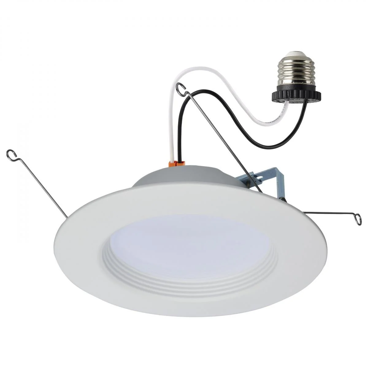9 Watt LED Downlight Retrofit; 5-6 Inches; CCT Selectable; Round; White Finish; 120 Volt - Image 3