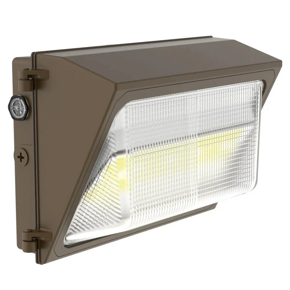 Adjustable Traditional Glass Lens Wall Pack with Emergency Backup, 80W/100W/120W, 3000K/4000K/5000K