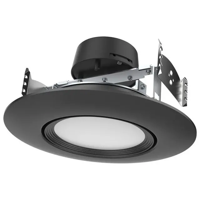Black 10.5 Watt LED 5/6 Inch Downlight; Gimbaled; 120 Volt; CCT Selectable