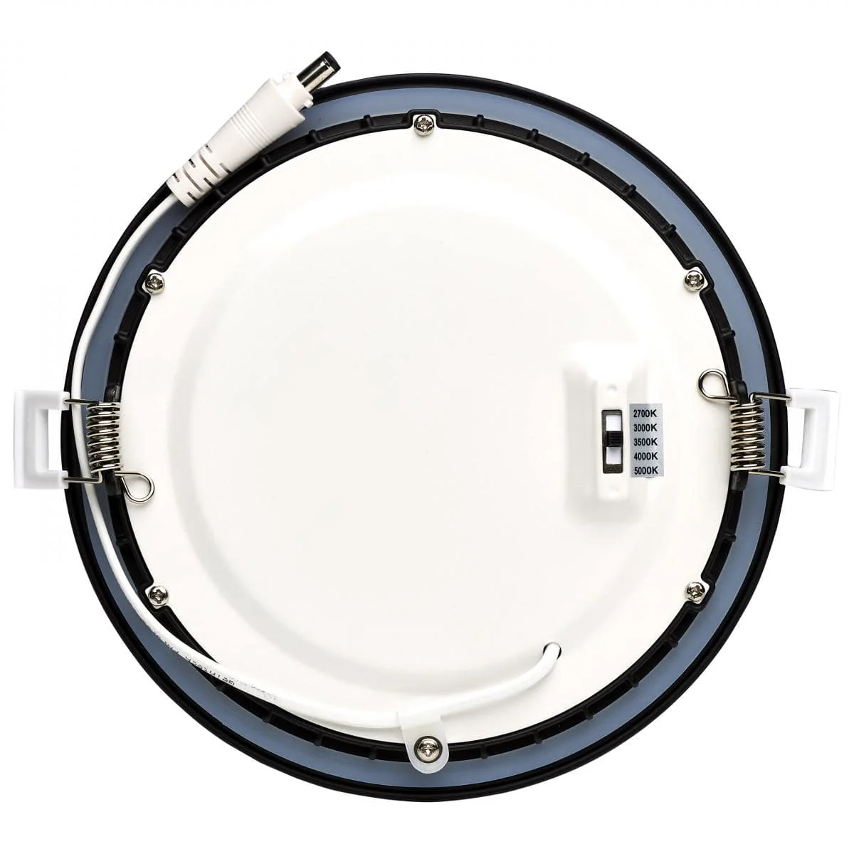 Black 12 Watt; LED Direct Wire Downlight; Edge-lit; 6 inch - Image 2