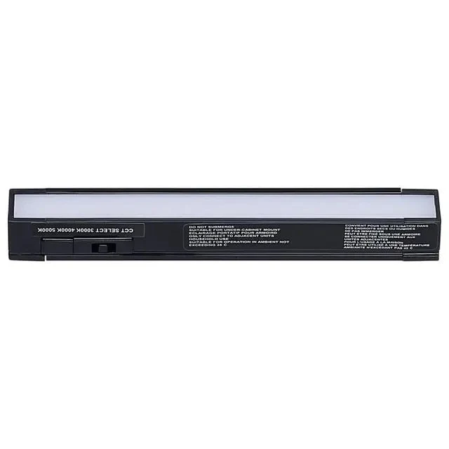 Black 2 Watt 6-Inch LED Under Cabinet; 30K/40K/50K CCT Selectable - Image 4