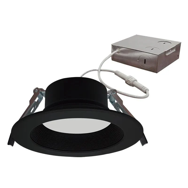 Black 4" CCT Canless Recess Light, 12 Watt