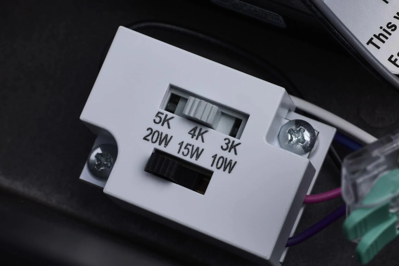 Black 4 Inch Square 10 Watt LED Canless Downlight; Remote Driver; CCT Selectable - Image 4